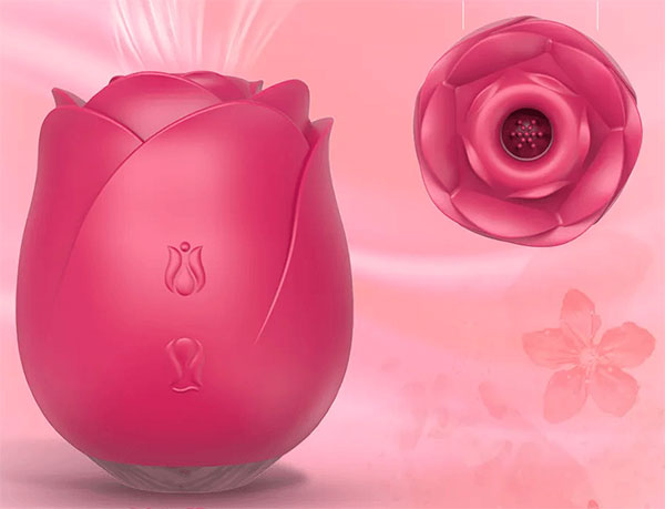 Nipple Clitoral Sucking Tongue Vibrator Rose Sex Toys